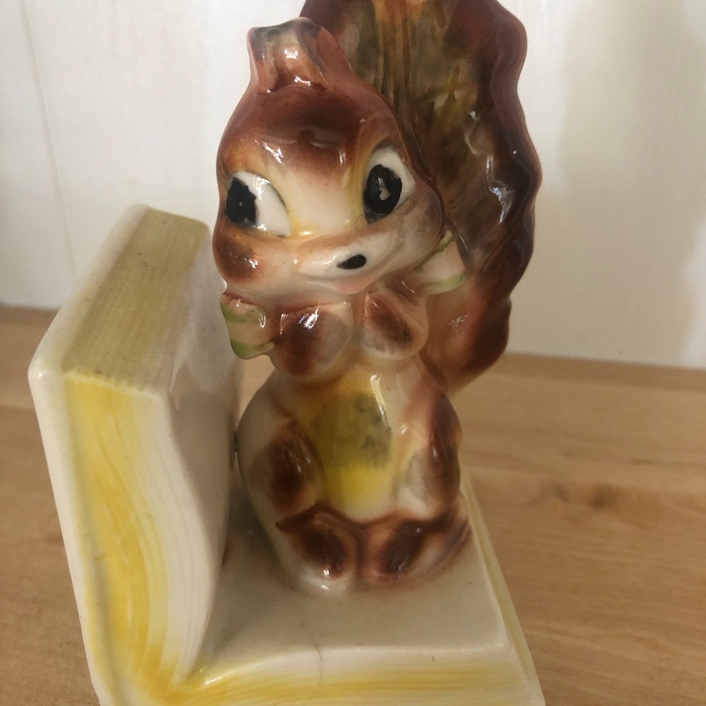 Vintage Ceramic Squirrel Bookend